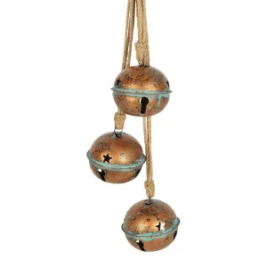 Bexel Hanging Set Of 3 Bells Bronze by Florabelle Living, a Christmas for sale on Style Sourcebook