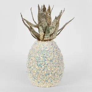 Shimmer Pineapple White Lge by Florabelle Living, a Christmas for sale on Style Sourcebook