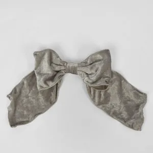 Velvet Clip On Bow Lge Silver by Florabelle Living, a Christmas for sale on Style Sourcebook