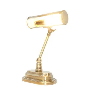 Carlisle Banker'S Desk Lamp Brass by Florabelle Living, a Desk Lamps for sale on Style Sourcebook