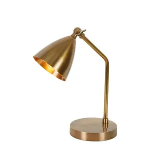 Hastings Desk Lamp Antique Brass by Florabelle Living, a Desk Lamps for sale on Style Sourcebook