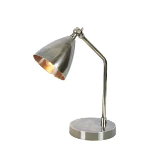 Hastings Desk Lamp Antique Silver by Florabelle Living, a Desk Lamps for sale on Style Sourcebook