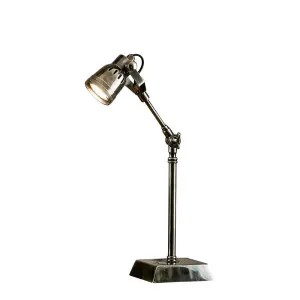 Seattle Desk Lamp Antique Silver by Florabelle Living, a Desk Lamps for sale on Style Sourcebook