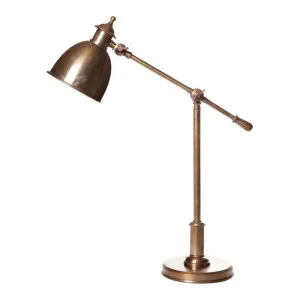 Vermont Desk Lamp Antique Brass by Florabelle Living, a Desk Lamps for sale on Style Sourcebook