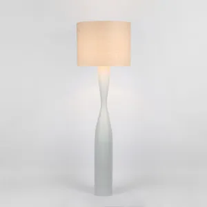 Callum Floor Lamp Base White With Natural Shade by Florabelle Living, a Floor Lamps for sale on Style Sourcebook