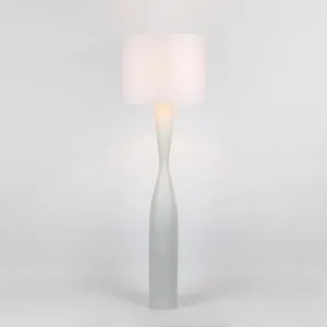 Callum Floor Lamp Base White With Shade White by Florabelle Living, a Floor Lamps for sale on Style Sourcebook