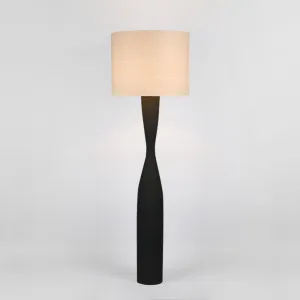 Callum Floor Lamp Base Black With Natural Shade by Florabelle Living, a Floor Lamps for sale on Style Sourcebook