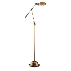 Royce Floor Lamp Antique Brass by Florabelle Living, a Floor Lamps for sale on Style Sourcebook