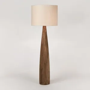 Samson Wood Floor Lamp Saddle Base With Natural Shade by Florabelle Living, a Floor Lamps for sale on Style Sourcebook