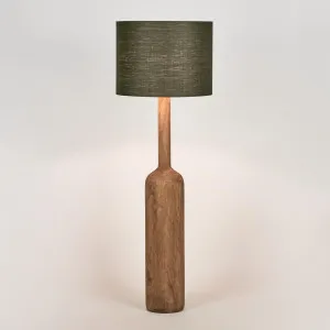 Flask Wood Floor Lamp Saddle Base With Black Shade by Florabelle Living, a Floor Lamps for sale on Style Sourcebook