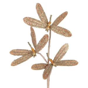 Dragonfly Floral Stem Champagne by Florabelle Living, a Plants for sale on Style Sourcebook