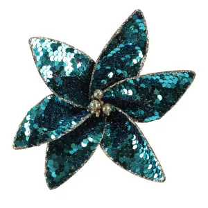 Zaza Sequin Clip On Flower Blue by Florabelle Living, a Plants for sale on Style Sourcebook