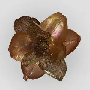 Luxe Metallic Clip On Magnolia Flower Old Gold by Florabelle Living, a Plants for sale on Style Sourcebook