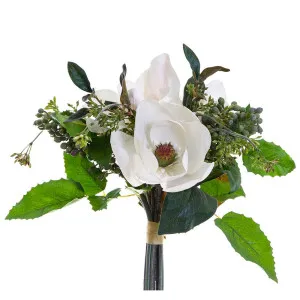 Magnolia Grape & Berries Bouquet 32Cm White by Florabelle Living, a Plants for sale on Style Sourcebook