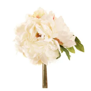 Peony Bouquet Mixed 30Cm Cream by Florabelle Living, a Plants for sale on Style Sourcebook