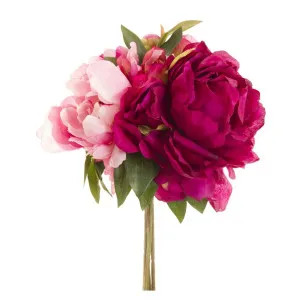Peony Bouquet Mixed 30Cm Fuchsia & Pink by Florabelle Living, a Plants for sale on Style Sourcebook