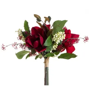 Magnolia Grape & Berries Bouquet 32Cm Red by Florabelle Living, a Plants for sale on Style Sourcebook