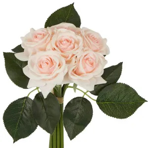 Romance Real Touch Rose Bouquet Light Pink by Florabelle Living, a Plants for sale on Style Sourcebook