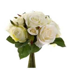 Rose Mix Bouquet 23Cm Cream & White by Florabelle Living, a Plants for sale on Style Sourcebook