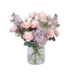 Lilac Mix In Glass Vase Pink by Florabelle Living, a Plants for sale on Style Sourcebook