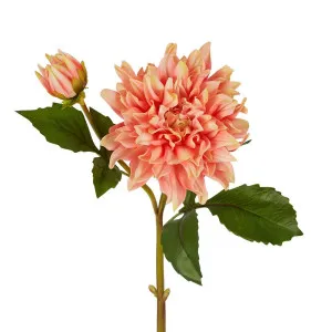 Dahlia Flower Real Touch Stem 74Cm Coral by Florabelle Living, a Plants for sale on Style Sourcebook