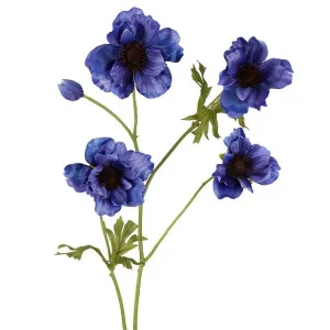 Anenome Stem 90Cm Dark Blue by Florabelle Living, a Plants for sale on Style Sourcebook