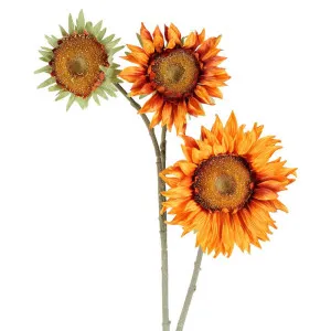 Sunflower Spray 87Cm Orange by Florabelle Living, a Plants for sale on Style Sourcebook