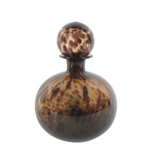 Jasper Glass Bottle Round Tortoiseshell by Florabelle Living, a Vases & Jars for sale on Style Sourcebook
