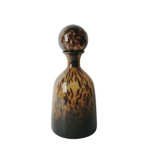 Jasper Glass Bottle Short Tortoiseshell by Florabelle Living, a Vases & Jars for sale on Style Sourcebook