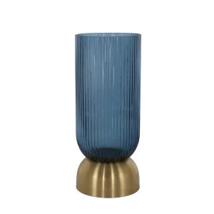 Carson Glass Vase Large Blue by Florabelle Living, a Vases & Jars for sale on Style Sourcebook