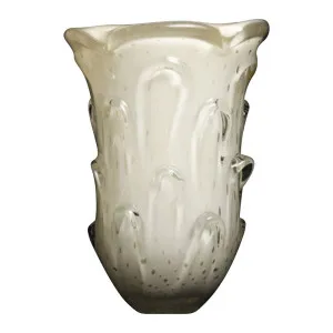Petal Art Glass Vase Tall Silk Cream by Florabelle Living, a Vases & Jars for sale on Style Sourcebook