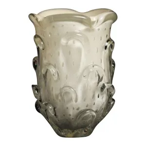Petal Art Glass Vase Short Silk Cream by Florabelle Living, a Vases & Jars for sale on Style Sourcebook