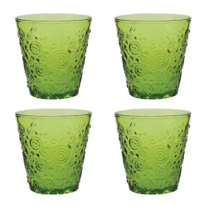 Drinking Glass Set Of 4 Lime Green 8Oz by Florabelle Living, a Glassware for sale on Style Sourcebook