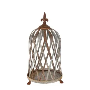 Lattice Aged Iron Cloche Large by Florabelle Living, a Statues & Ornaments for sale on Style Sourcebook