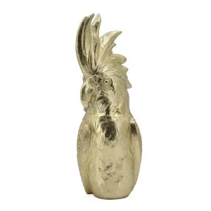 Opulent Decorative Parrot Statue In Gold H33Cm by Florabelle Living, a Statues & Ornaments for sale on Style Sourcebook