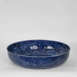 Embossed Enamel Bowl Lge Blue by Florabelle Living, a Statues & Ornaments for sale on Style Sourcebook