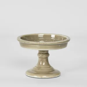 Salan Enamel Candle Stand Taupe by Florabelle Living, a Statues & Ornaments for sale on Style Sourcebook