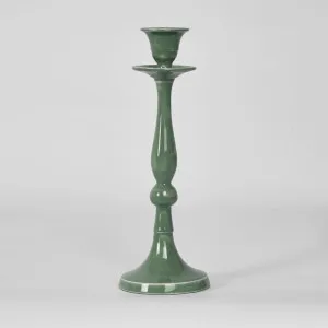 Sante Enamel Candle Stand Green by Florabelle Living, a Statues & Ornaments for sale on Style Sourcebook