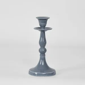 Simou Enamel Candle Stand Blue by Florabelle Living, a Statues & Ornaments for sale on Style Sourcebook