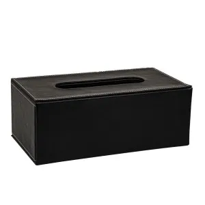 Genieve Rectangle Tissue Box Black by Florabelle Living, a Statues & Ornaments for sale on Style Sourcebook