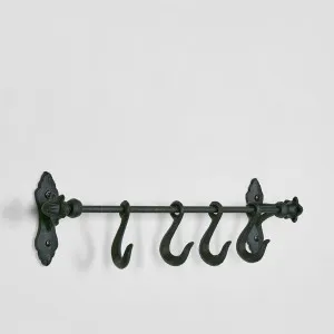 Provence Wall Rack W Hooks Black by Florabelle Living, a Statues & Ornaments for sale on Style Sourcebook