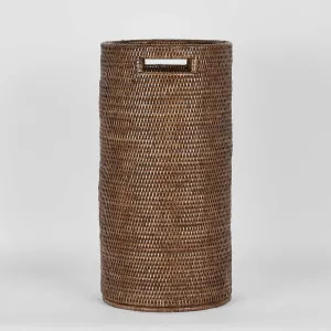 Paume Rattan Umbrella Stand Antique Brown by Florabelle Living, a Statues & Ornaments for sale on Style Sourcebook