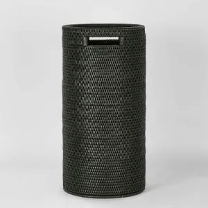 Paume Rattan Umbrella Stand Black by Florabelle Living, a Statues & Ornaments for sale on Style Sourcebook