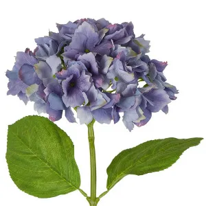 Hydrangea Stem Soft Touch 50Cm Blue by Florabelle Living, a Plants for sale on Style Sourcebook