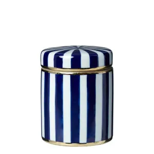 Paris Stripe Jar Small Blue by Florabelle Living, a Vases & Jars for sale on Style Sourcebook