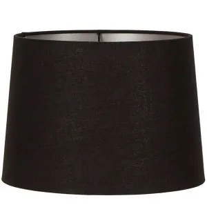 Linen Drum Lamp Shade Xxxl Black With Silver Lining by Florabelle Living, a Lamp Shades for sale on Style Sourcebook