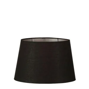 Linen Oval Lamp Shade Medium Black With Silver Lining by Florabelle Living, a Lamp Shades for sale on Style Sourcebook