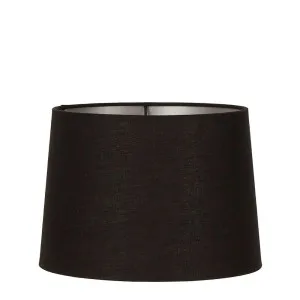 Linen Drum Lamp Shade Large Black With Silver Lining by Florabelle Living, a Lamp Shades for sale on Style Sourcebook