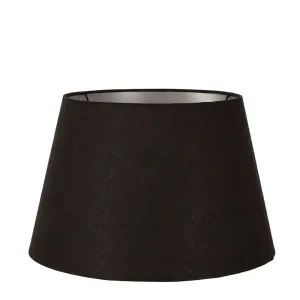 Linen Taper Lamp Shade Large Black With Silver Lining by Florabelle Living, a Lamp Shades for sale on Style Sourcebook