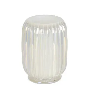 Pearl Ribbed Glass Tealight Holder Large by Florabelle Living, a Lanterns for sale on Style Sourcebook